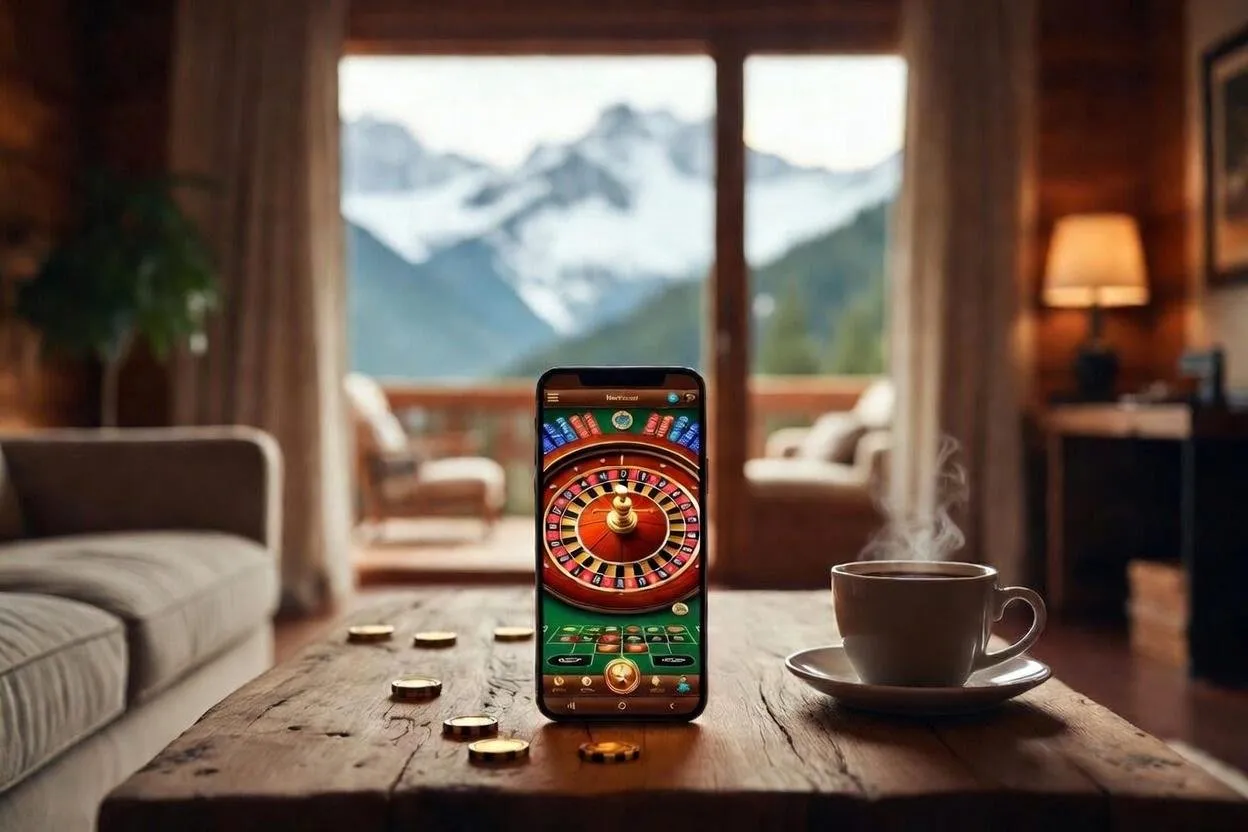 Luxus Wohnzimmer in einem Schweizer Chalet